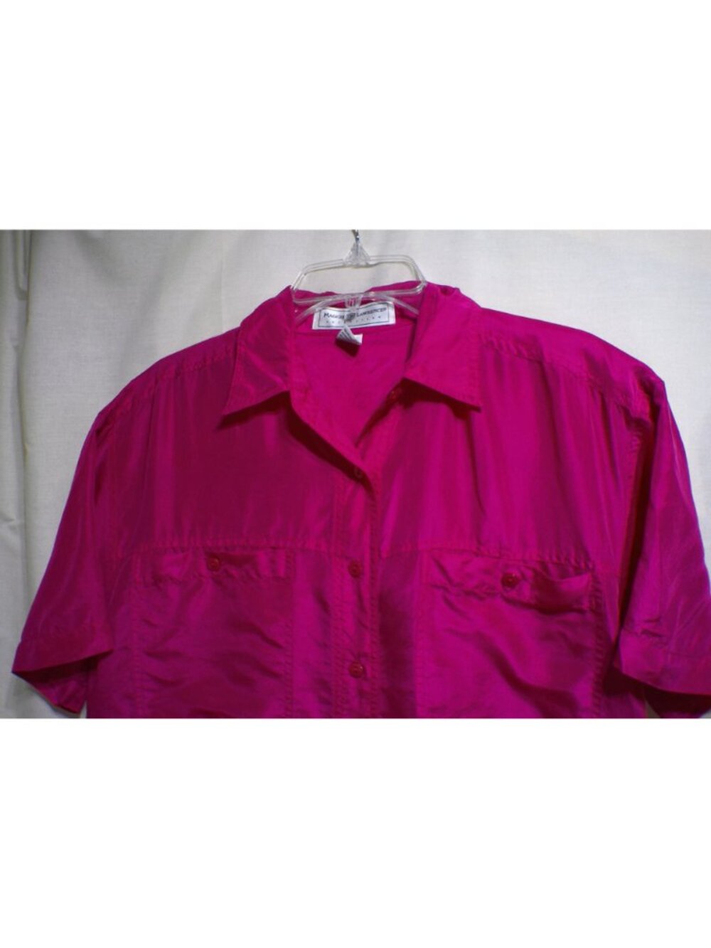 Maggie Lawrence Pink Blouse Silk Small Summer Barbie - Picture 2 of 5